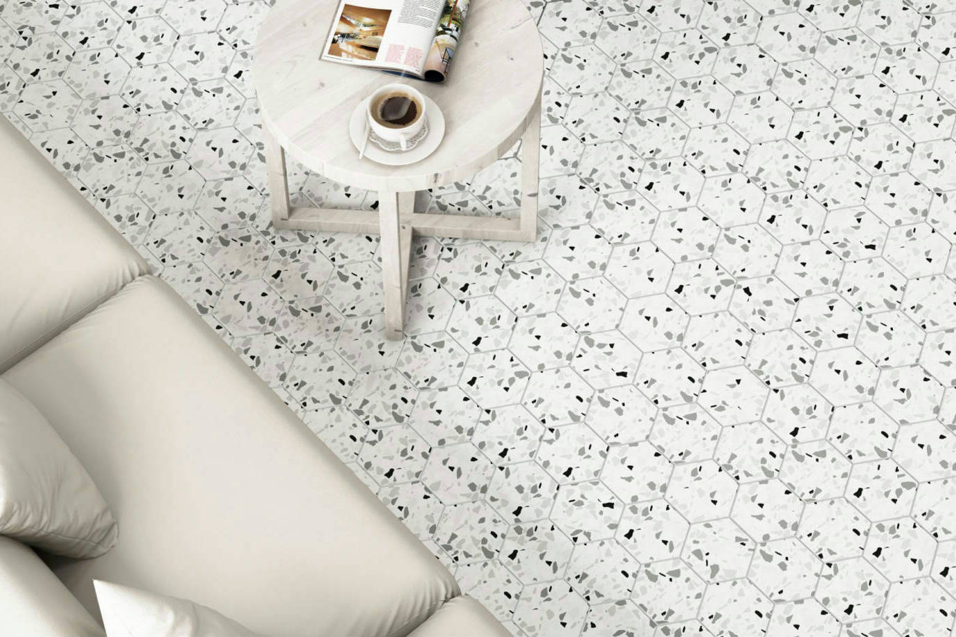 Altea 5.5X6.3” White Hexagon | Classic Tile Imports