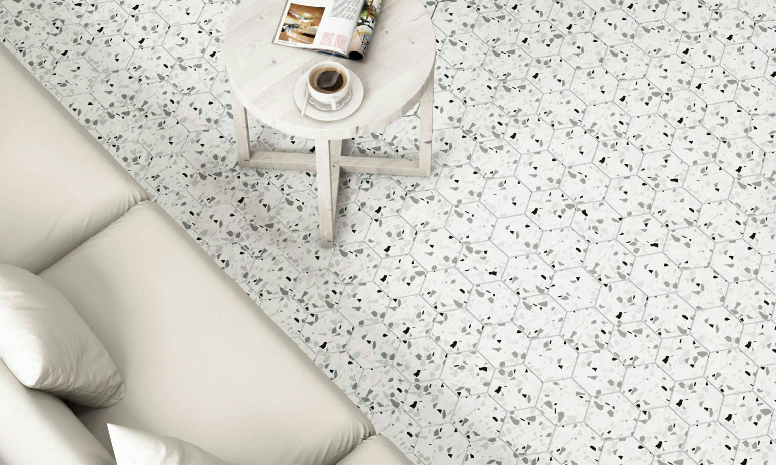 Altea 5.5X6.3” White Hexagon | Classic Tile Imports