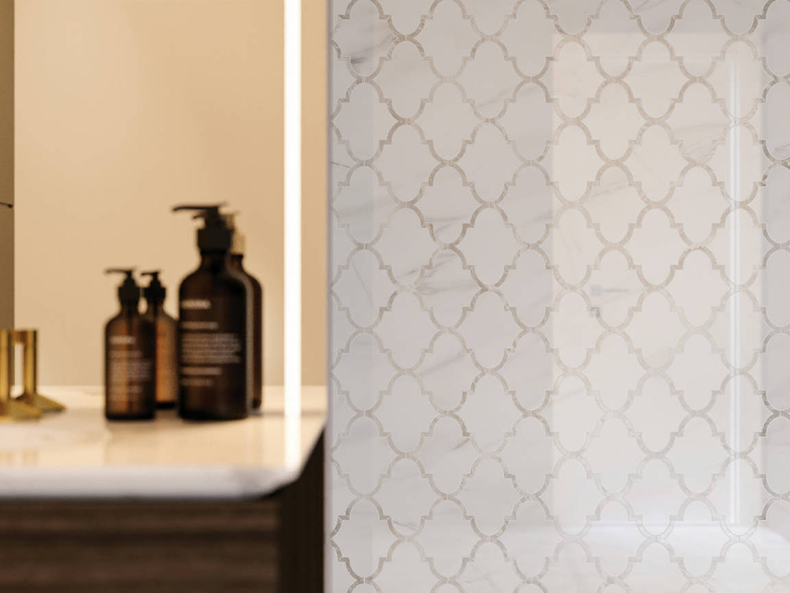 Ardor Infatuation Arabesque Polished Mosaic 3 | Classic Tile Imports