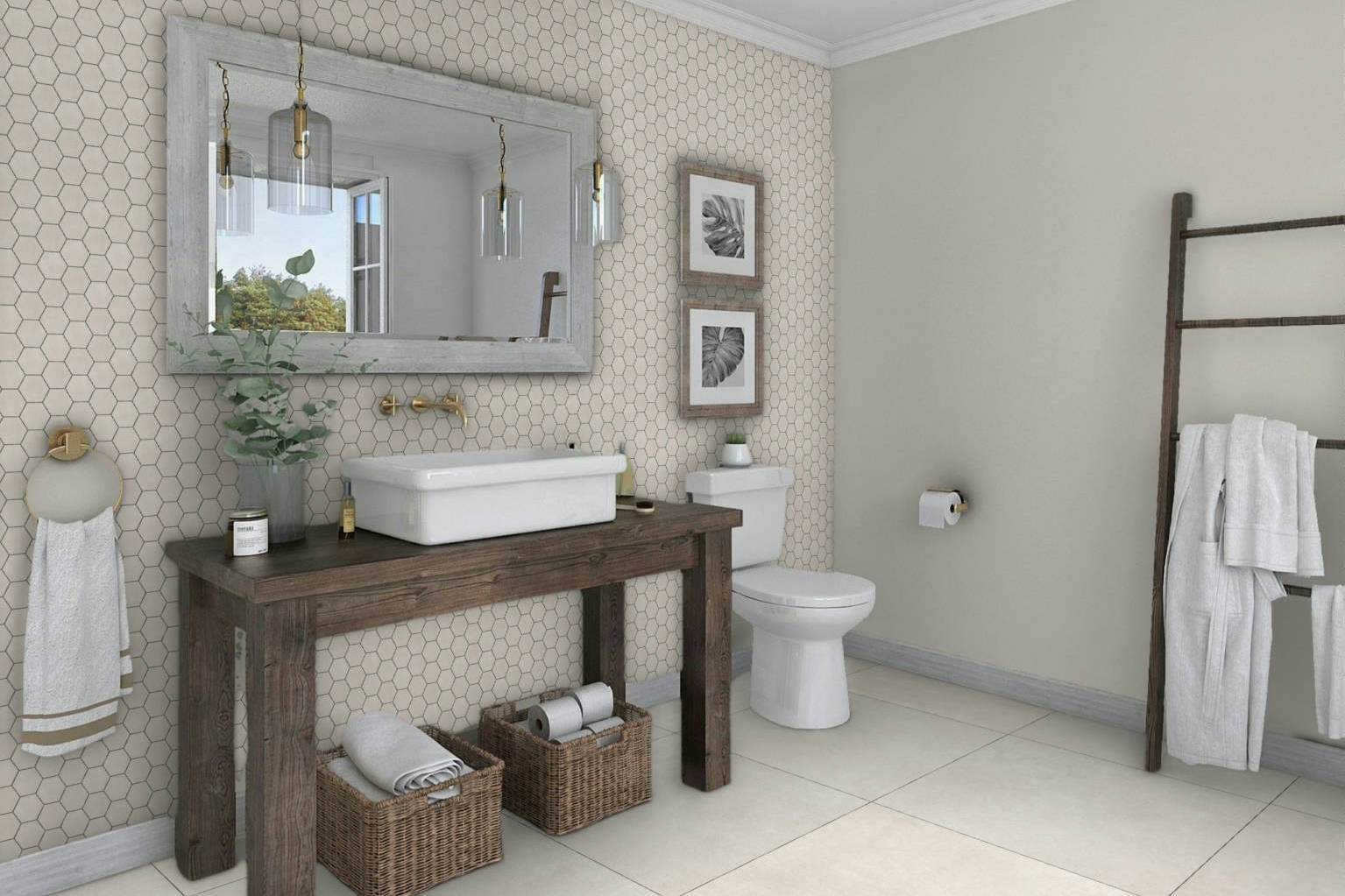 Ashland Cream 30X30 and 3x3 Mosaic | Classic Tile Imports