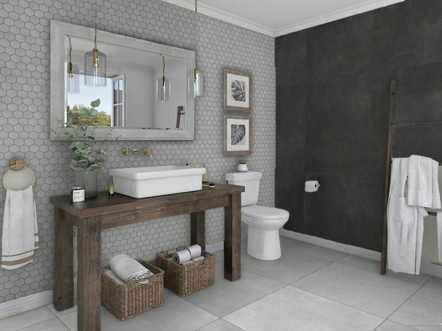 Ashland Grey 36x36 and 3x3 Mosaic | Classic Tile Imports