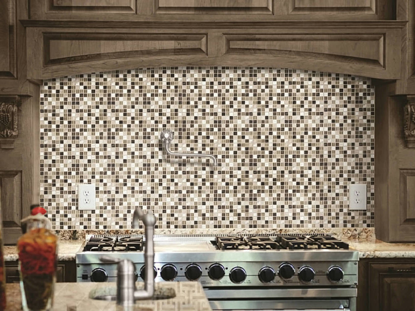 Bliss Cappucinno Glass Stone Blend Mosaic 0 | Classic Tile Imports