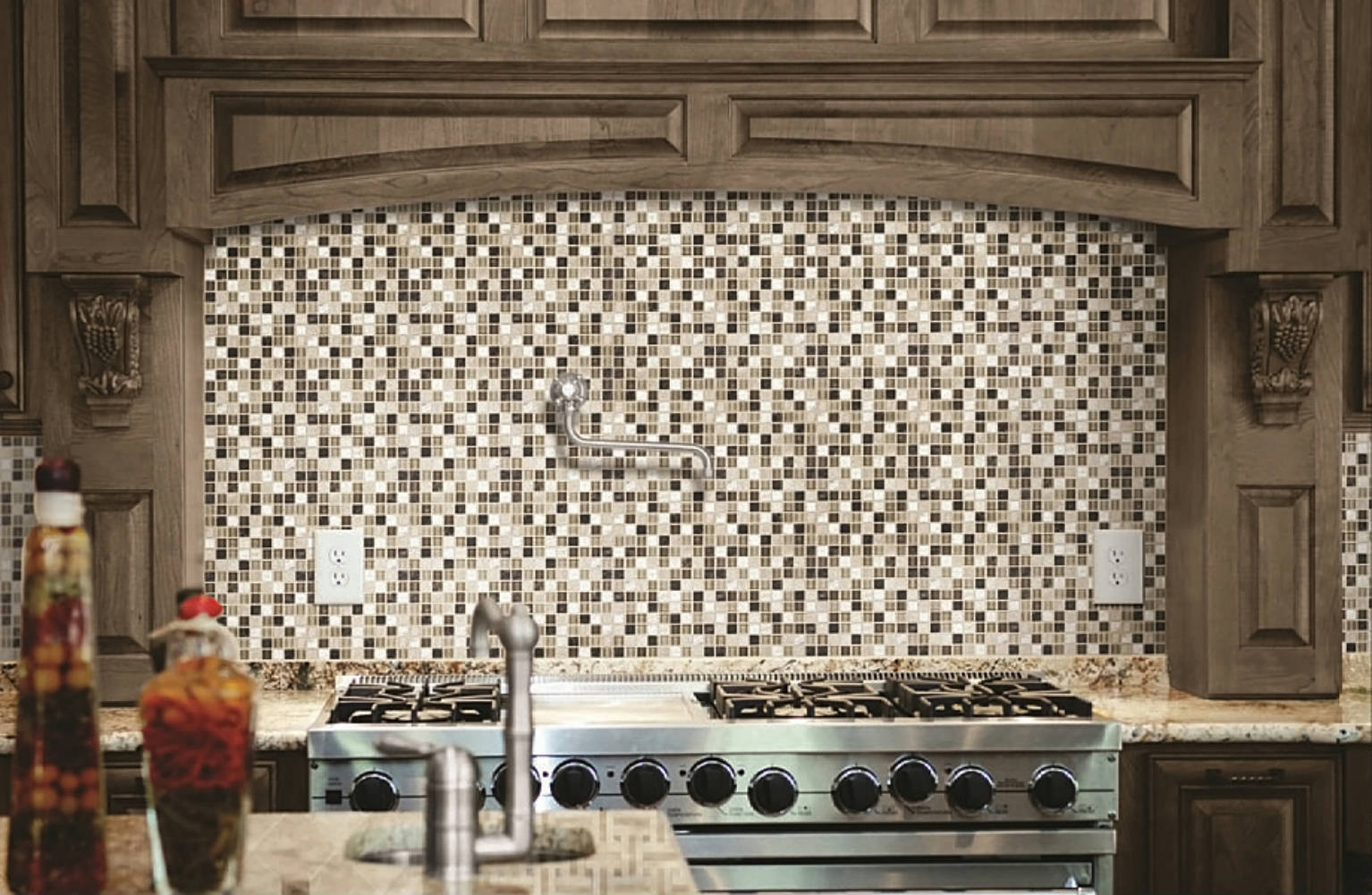 Bliss Cappucinno Glass Stone Blend Mosaic 0 | Classic Tile Imports