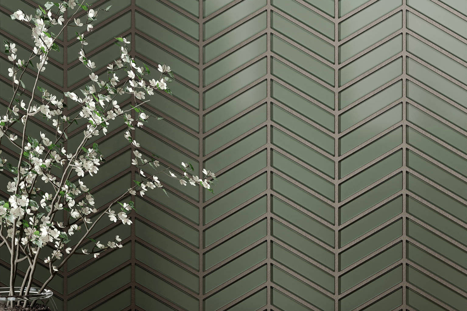 Bliss Element Smoke Chevron Mosaic | Classic Tile Imports