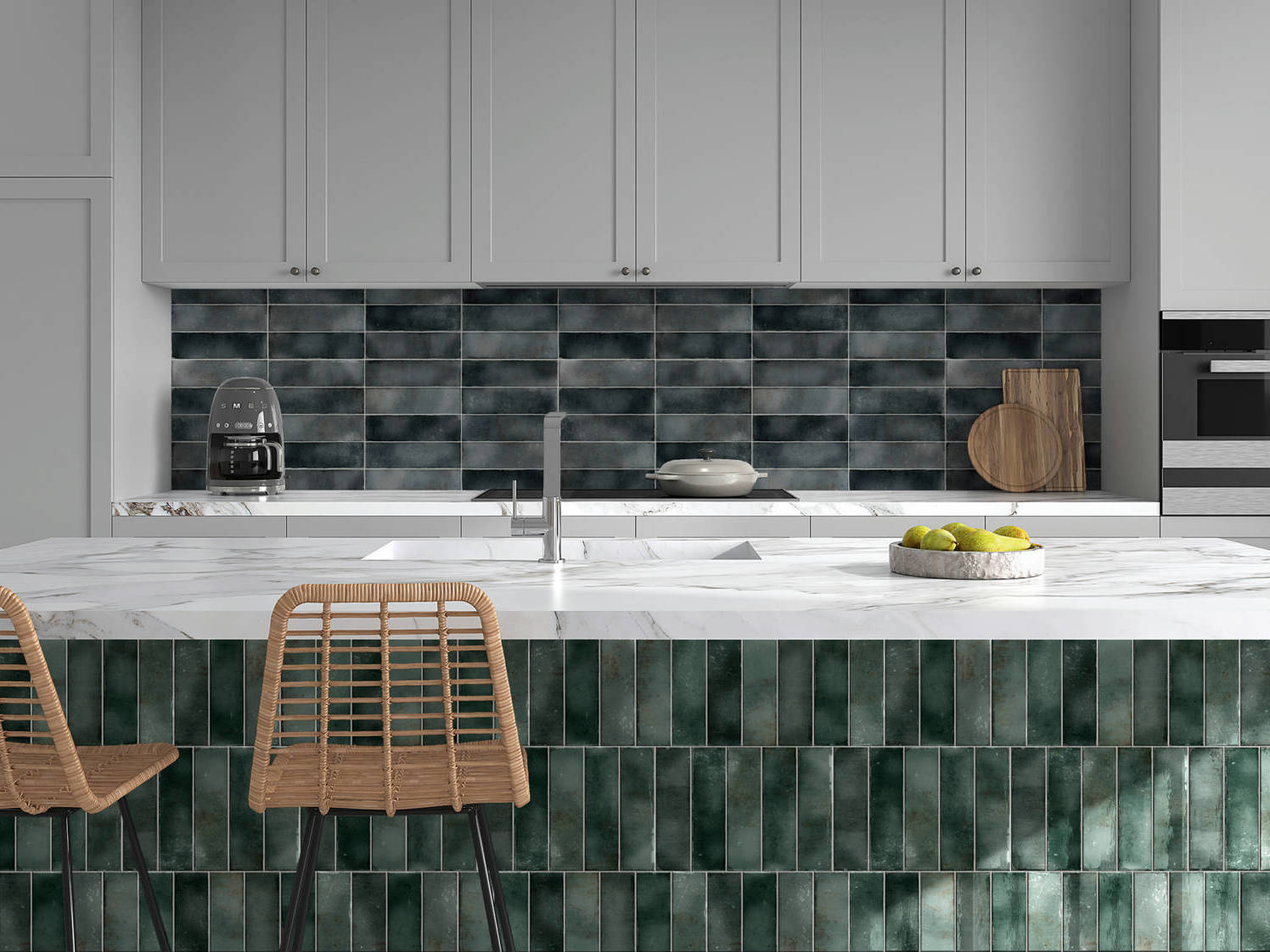 Miami Brickell Jade and Key Biscayne Anthracite | Classic Tile Imports