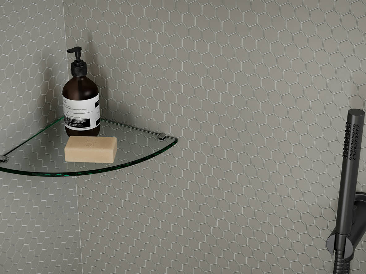 Traditions Taupe Matte 1in Hex Mosaic | Classic Tile Imports