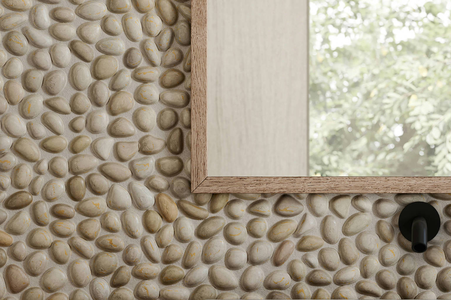 Zen Fiji Cream Natural Pebble Matte Mosaic 3 | Classic Tile Imports