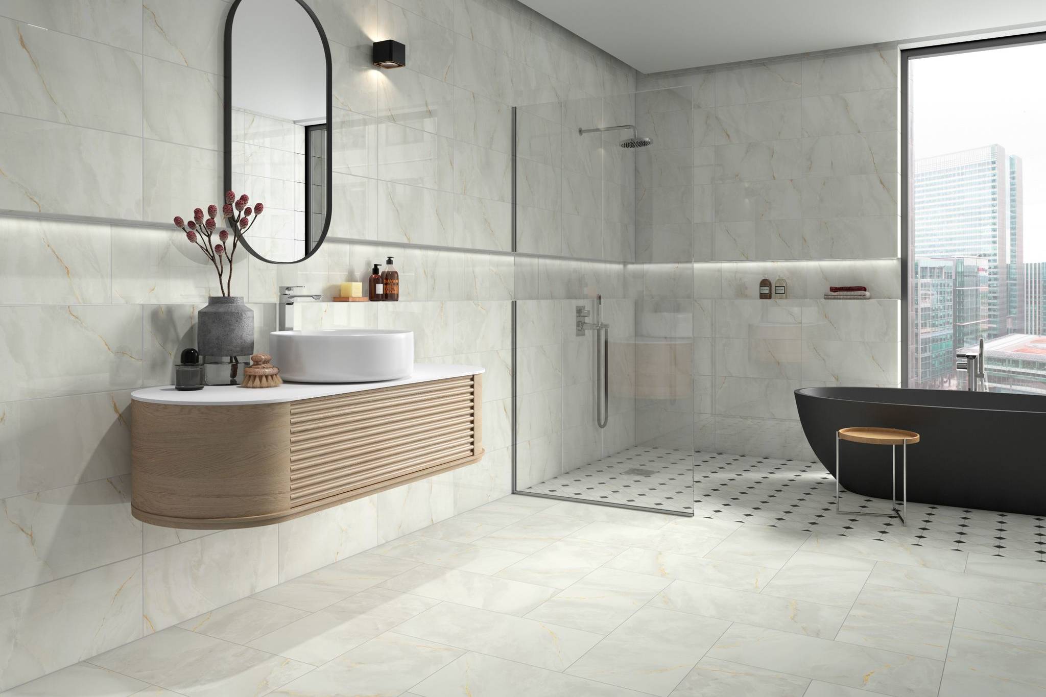 Venezia White 12x24 and 10x30 1 | Classic Tile Imports