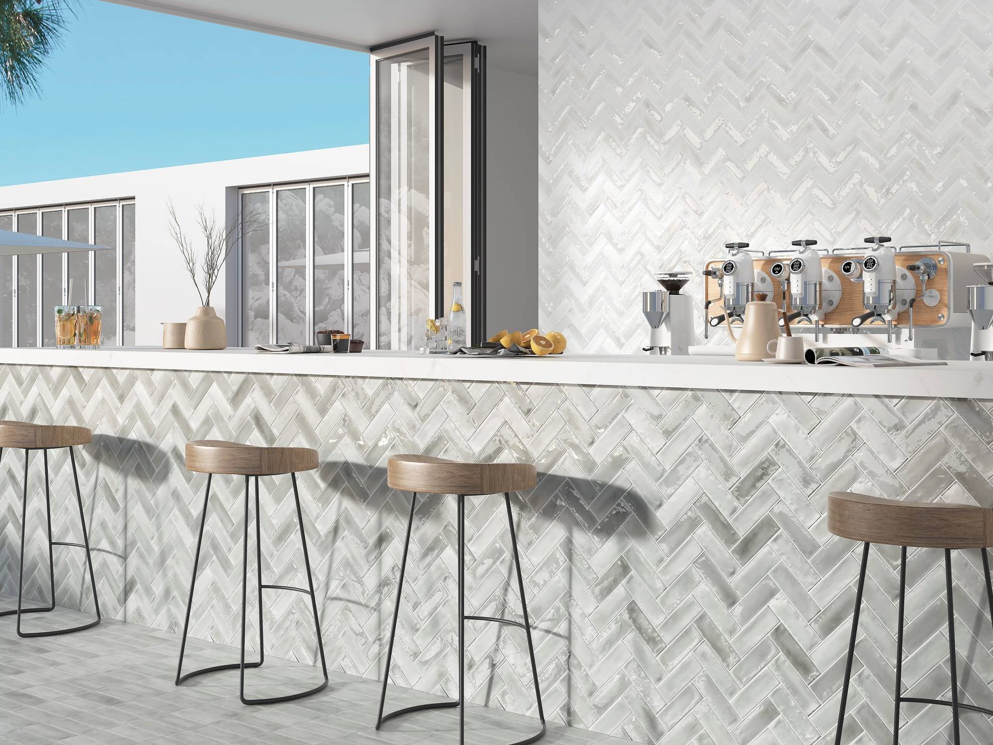 Aruba Silver and White - Matt & Gloss 2x6 | Classic Tile Imports