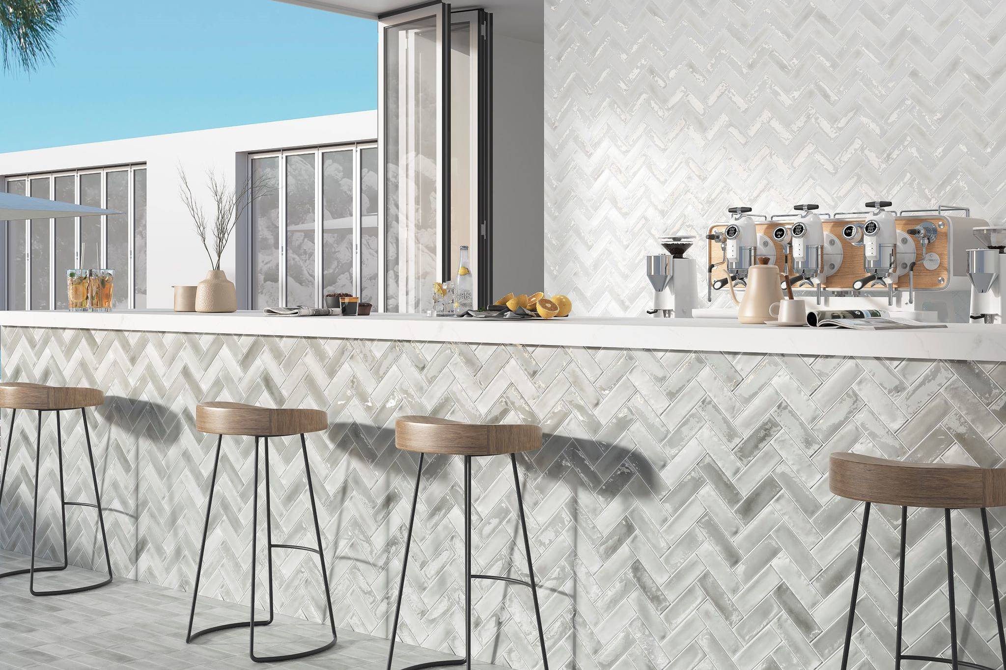 Aruba Silver and White - Matt & Gloss 2x6 | Classic Tile Imports