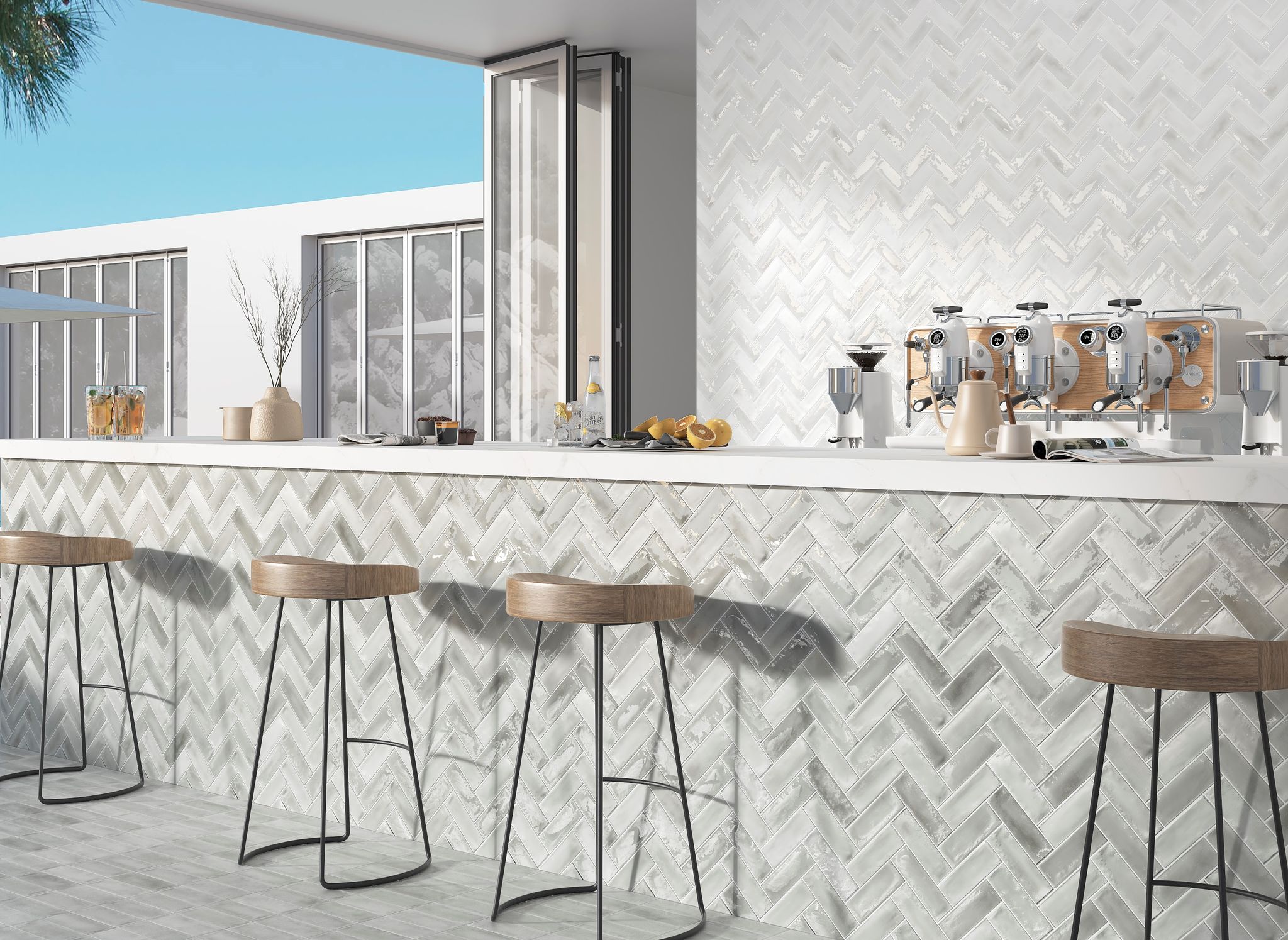 Aruba Silver and White - Matt & Gloss 2x6 | Classic Tile Imports