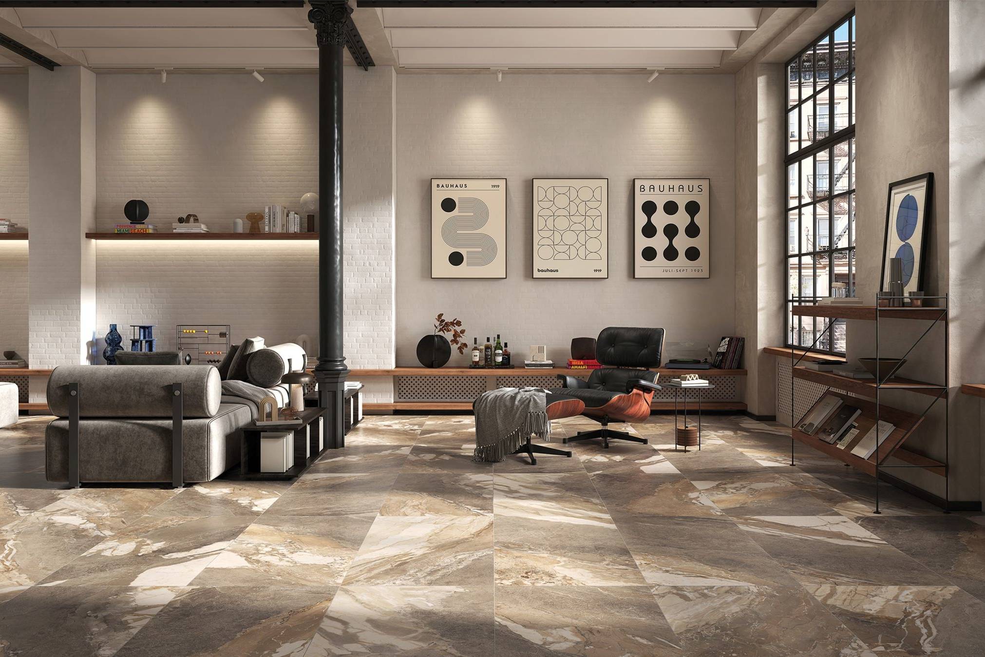 Dynasty Taupe Polished/Matte 24x48 1 | Classic Tile Imports