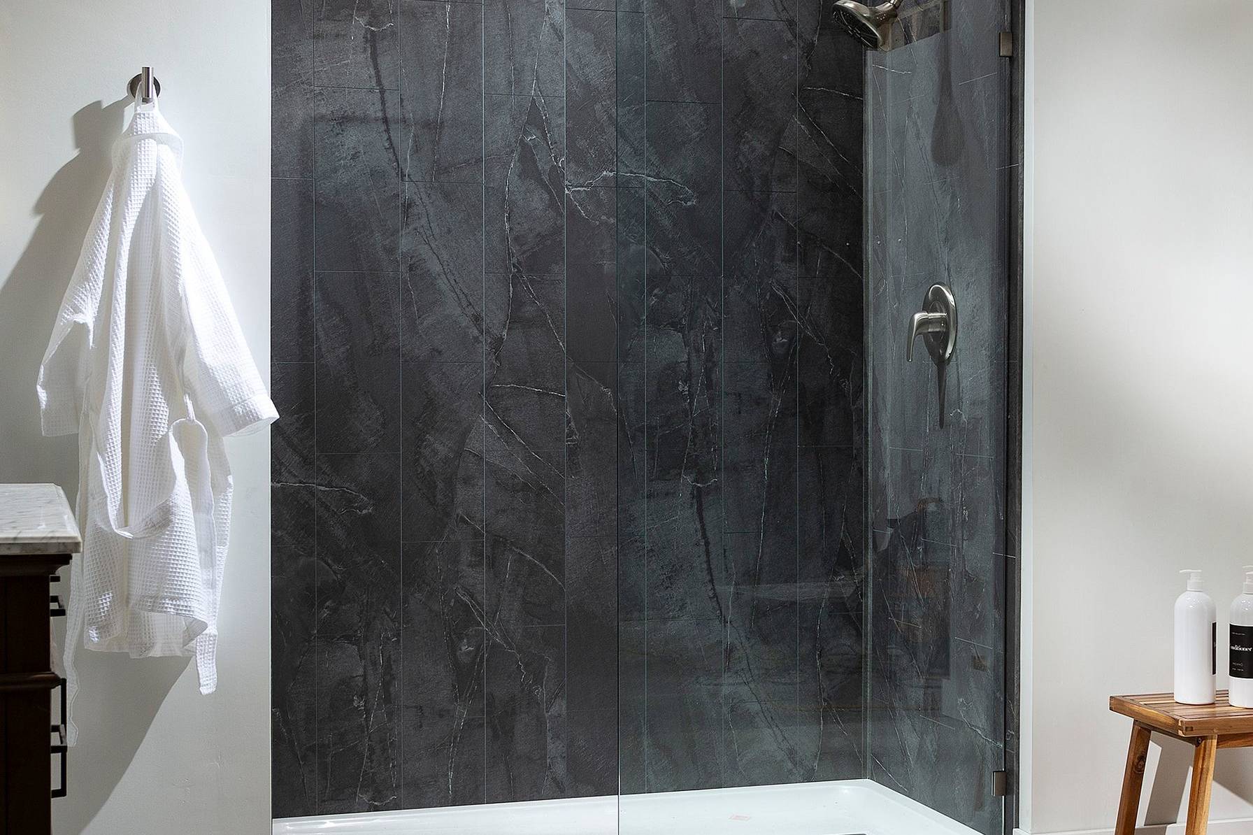 Cracked Slate Shower Wall Kit 30x60x78 | Classic Tile Imports