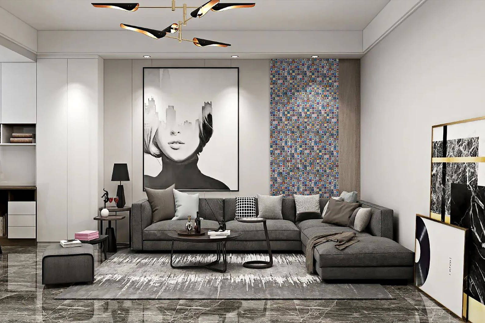 Multicolor Square Mix Glass Resin Mosaic | Classic Tile Imports