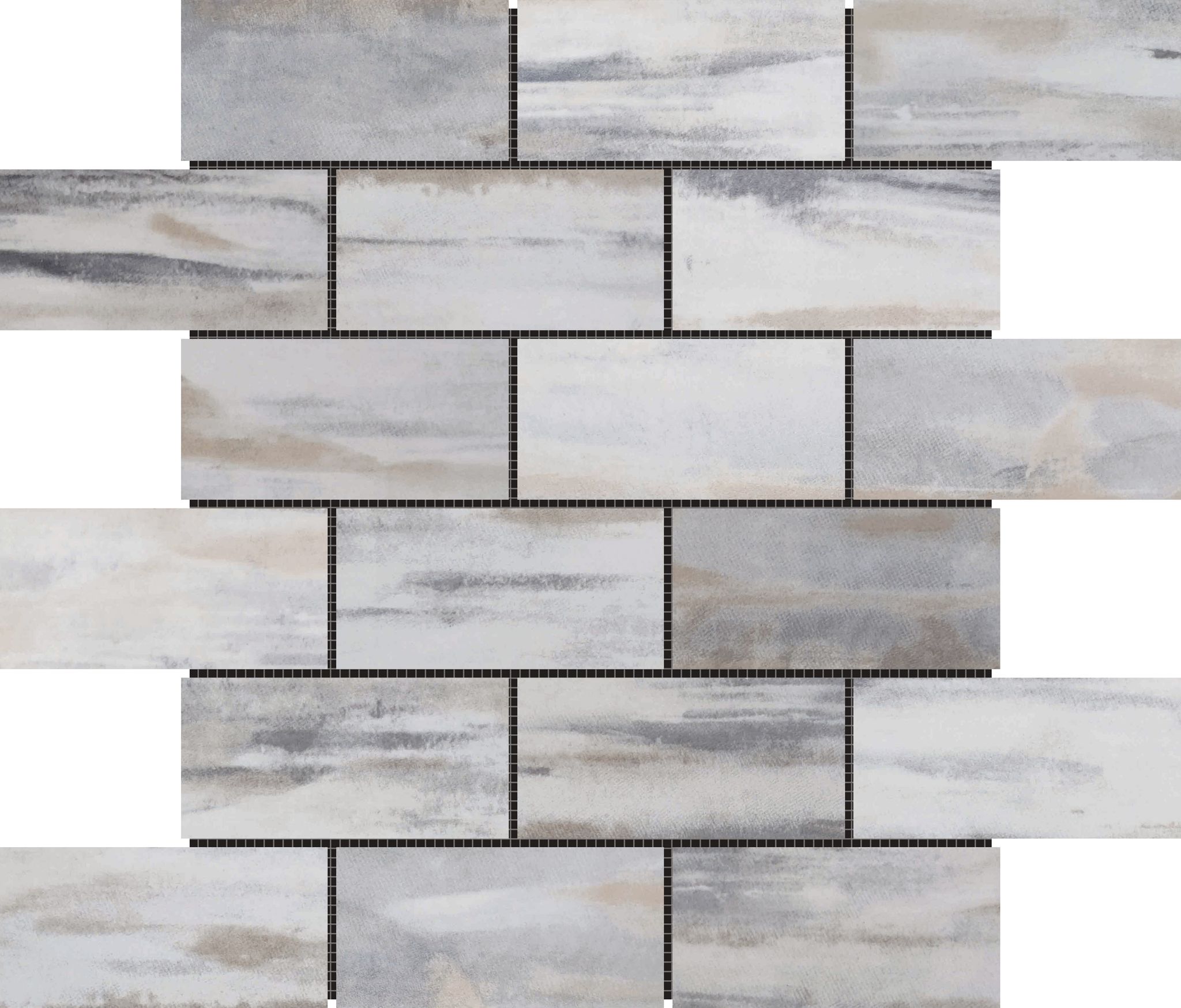 Slate Stone Beige Glazed Ceramic 2"x6" Brick | Classic Tile Imports