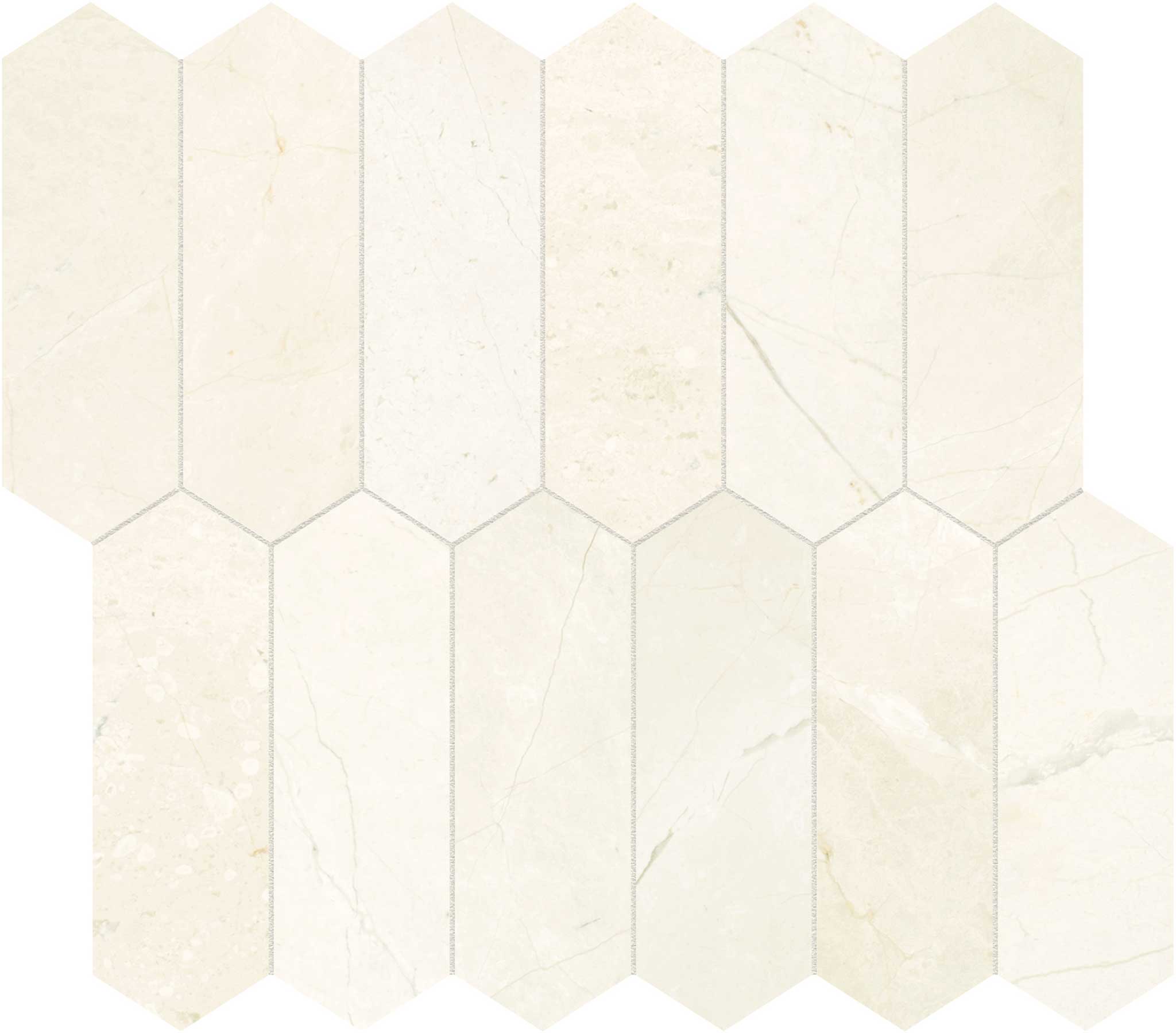 Avorio Crema 2x6 Picket Mosaic | Classic Tile Imports