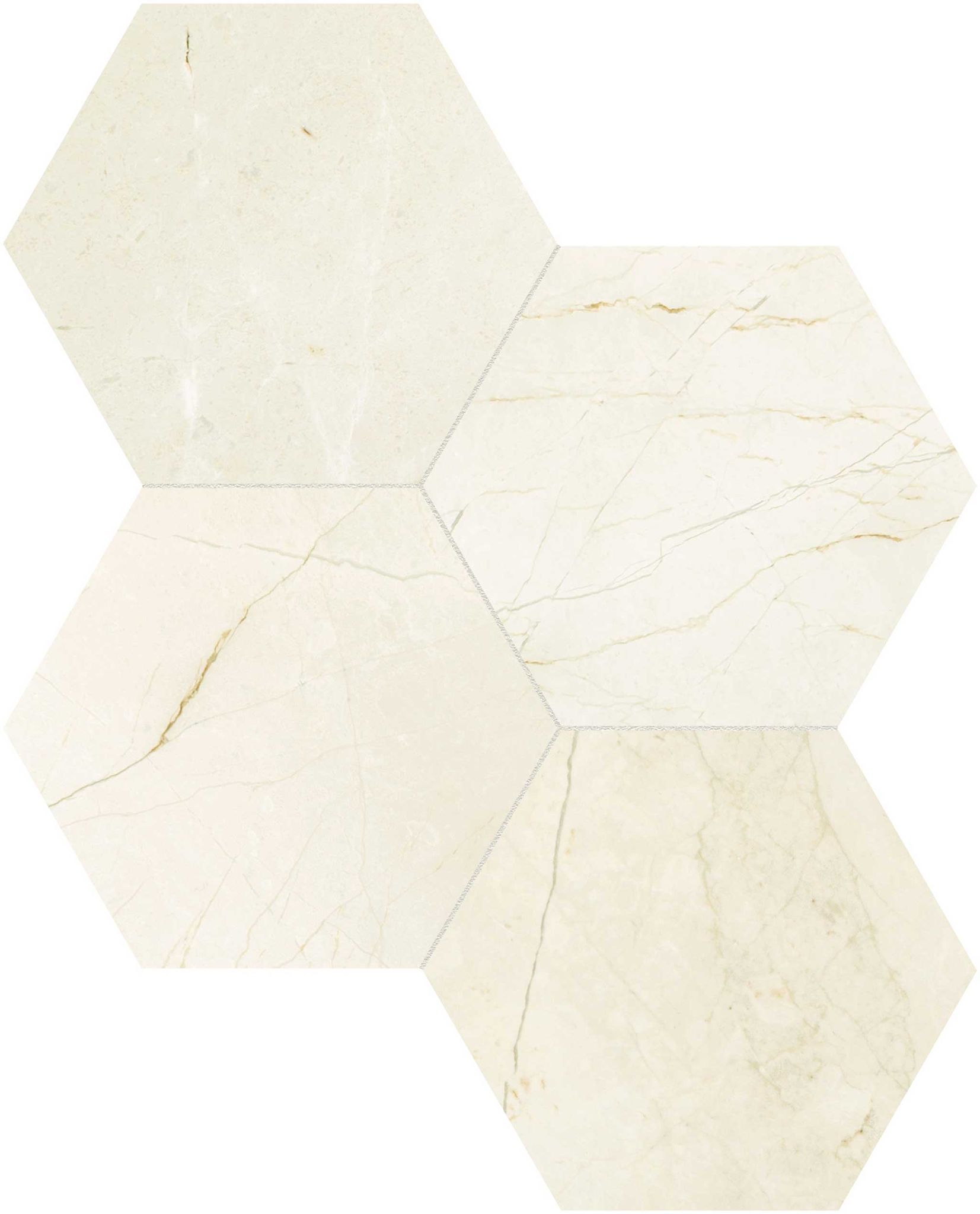 Avorio Crema 6 Hexagon Mosaic | Classic Tile Imports