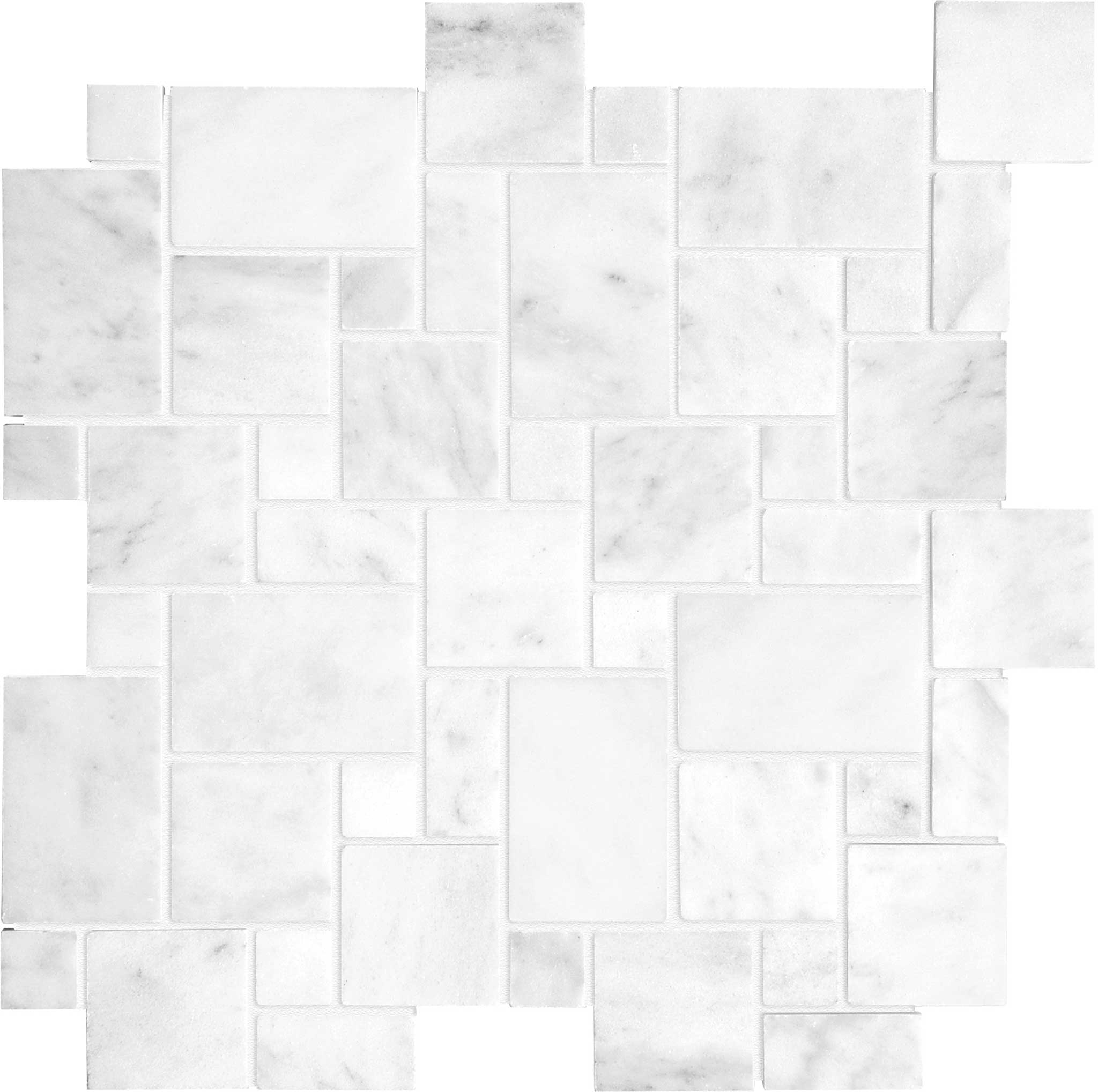 Bianco Venatino Mini Versailles Honed Mosaic | Classic Tile Imports