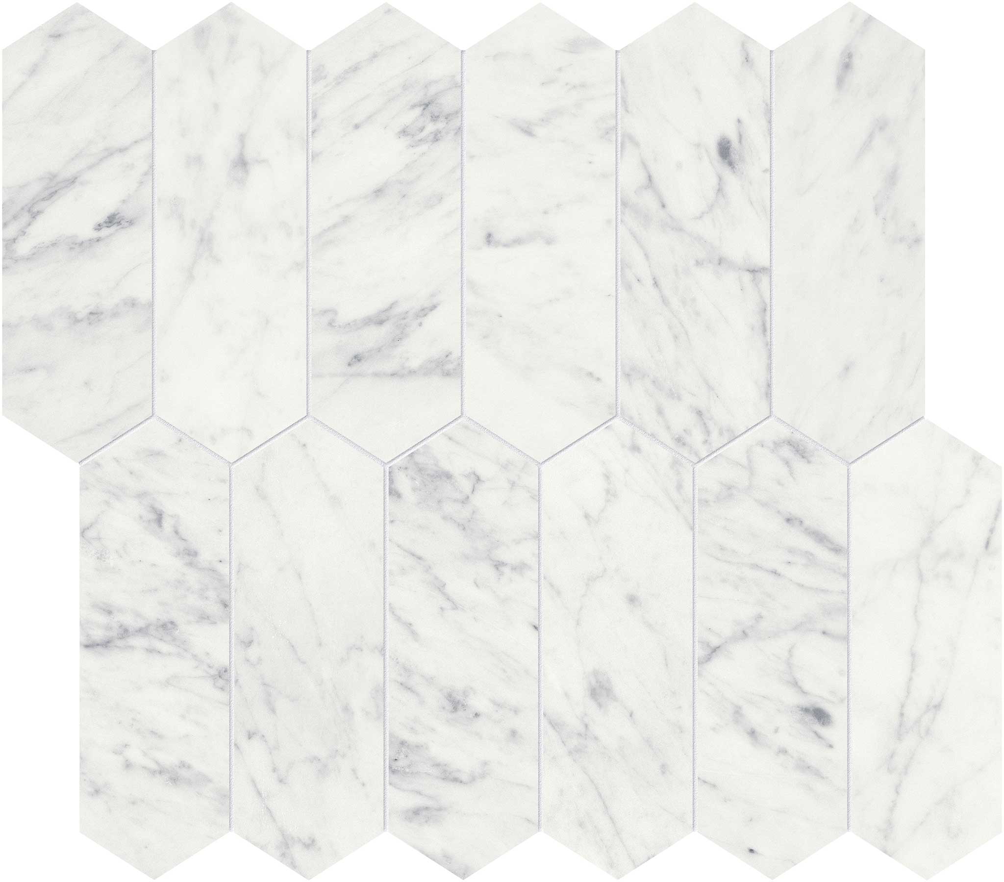 Eterna Bianco 2x6 Polished Picket Mosaic | Classic Tile Imports