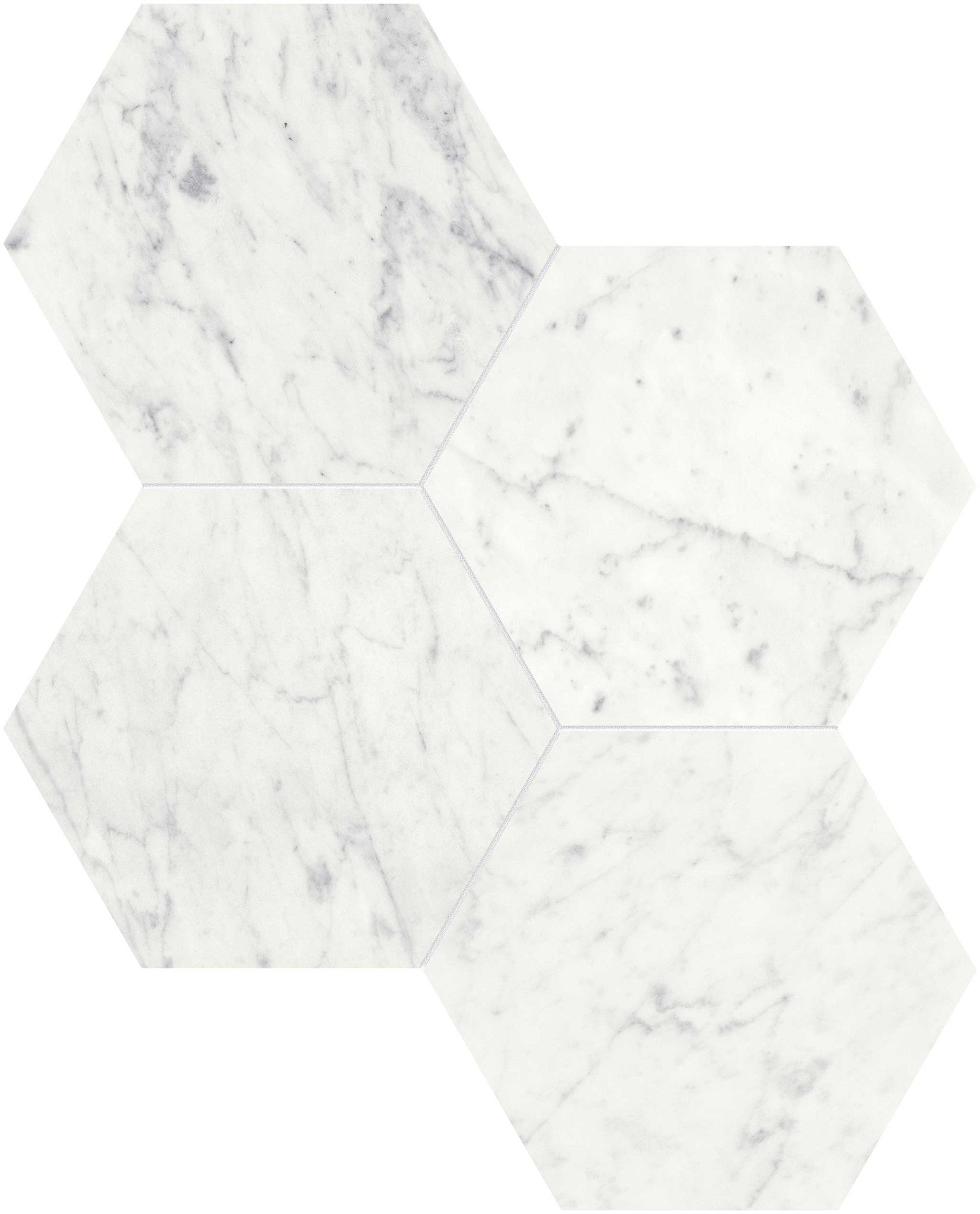 Eterna Bianco 6 Honed Hexagon Mosaic | Classic Tile Imports
