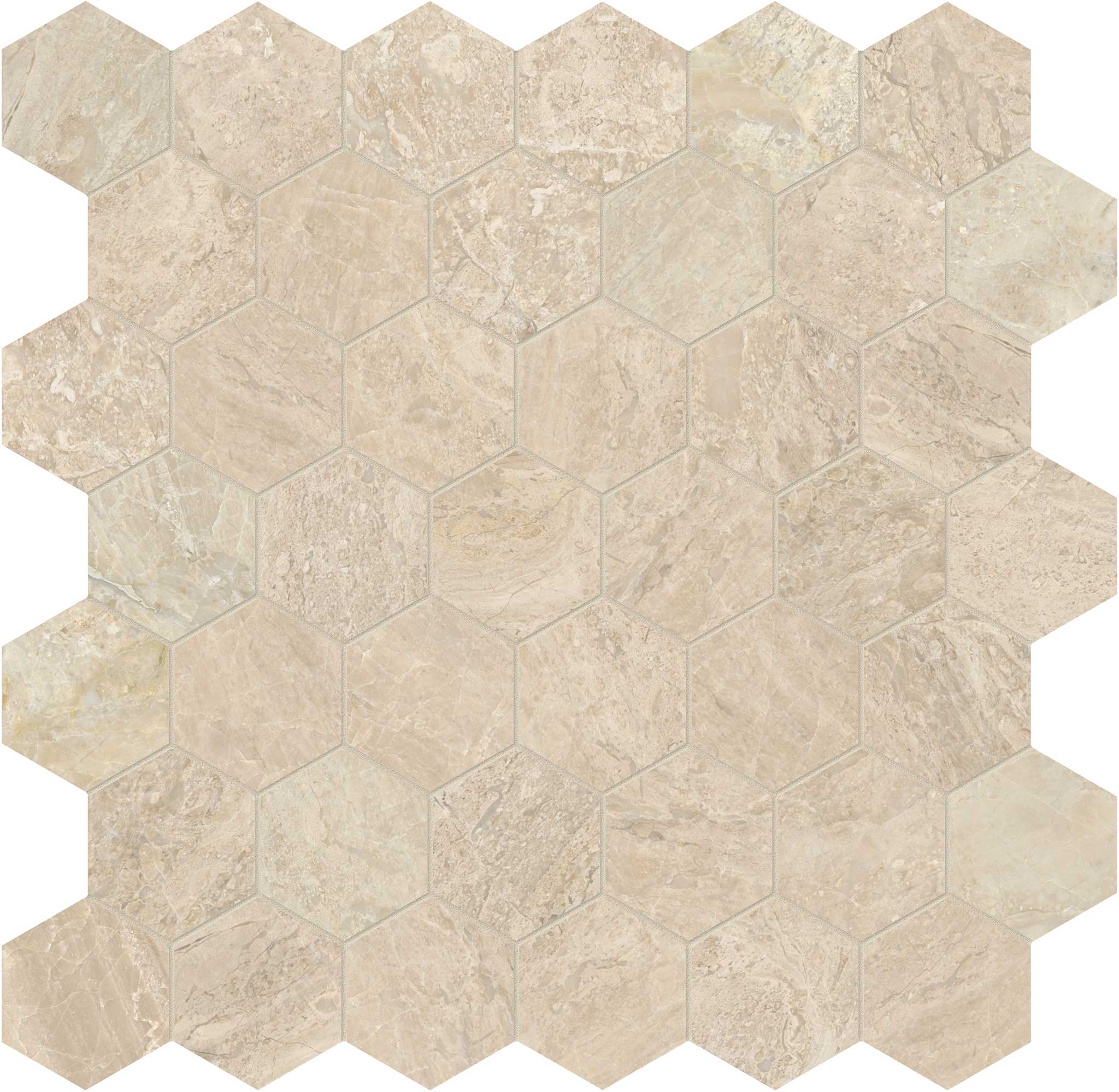 Impero Reale 2 Polished Hexagon Mosaic | Classic Tile Imports