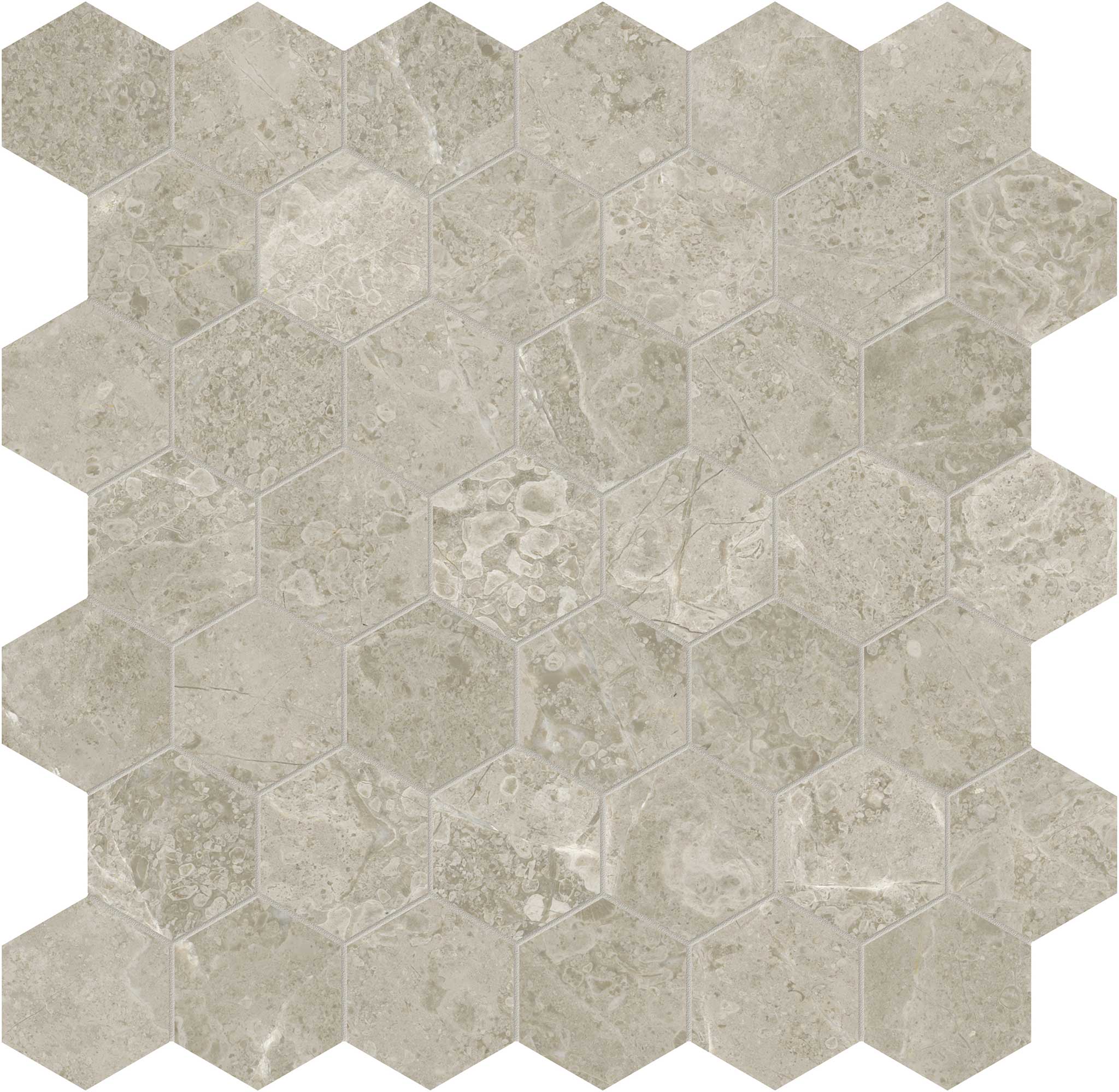 Ritz Gray 2 Hexagon Mosaic | Classic Tile Imports