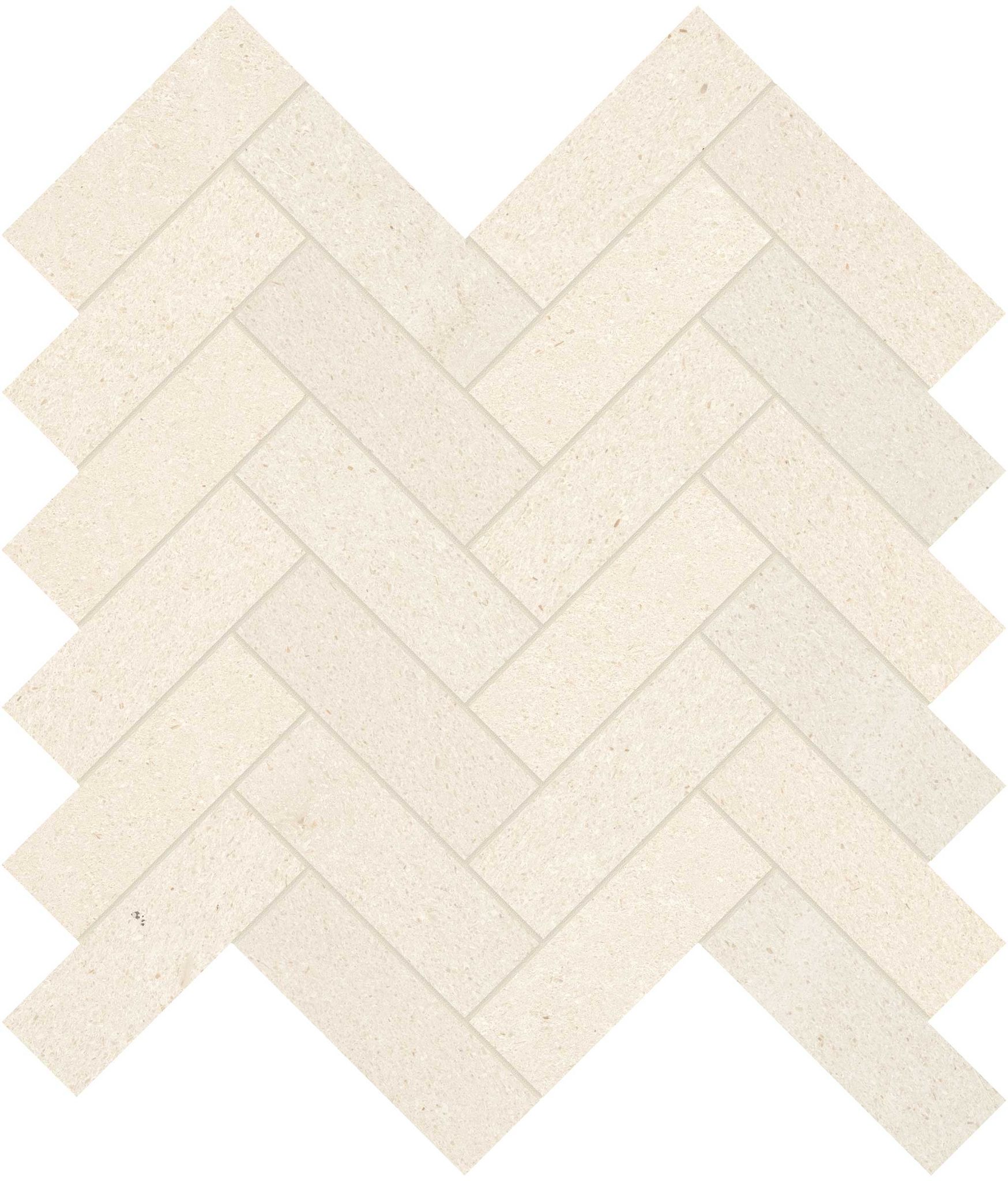 Serene Ivory 1.25x4 Herringbone Mosaic | Classic Tile Imports