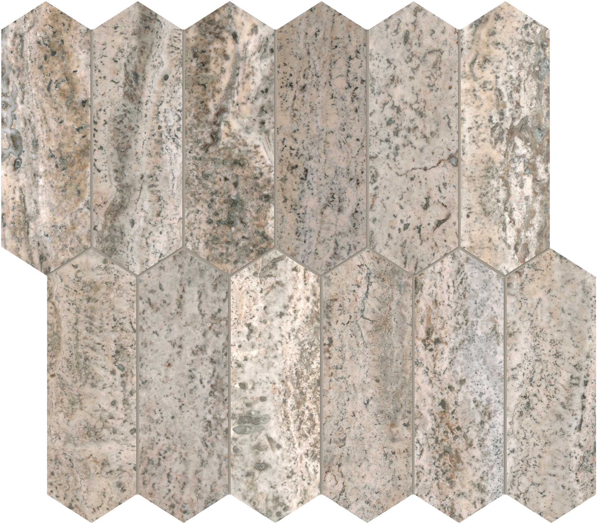 Silver Ash 2x6 Picket Mosaic | Classic Tile Imports