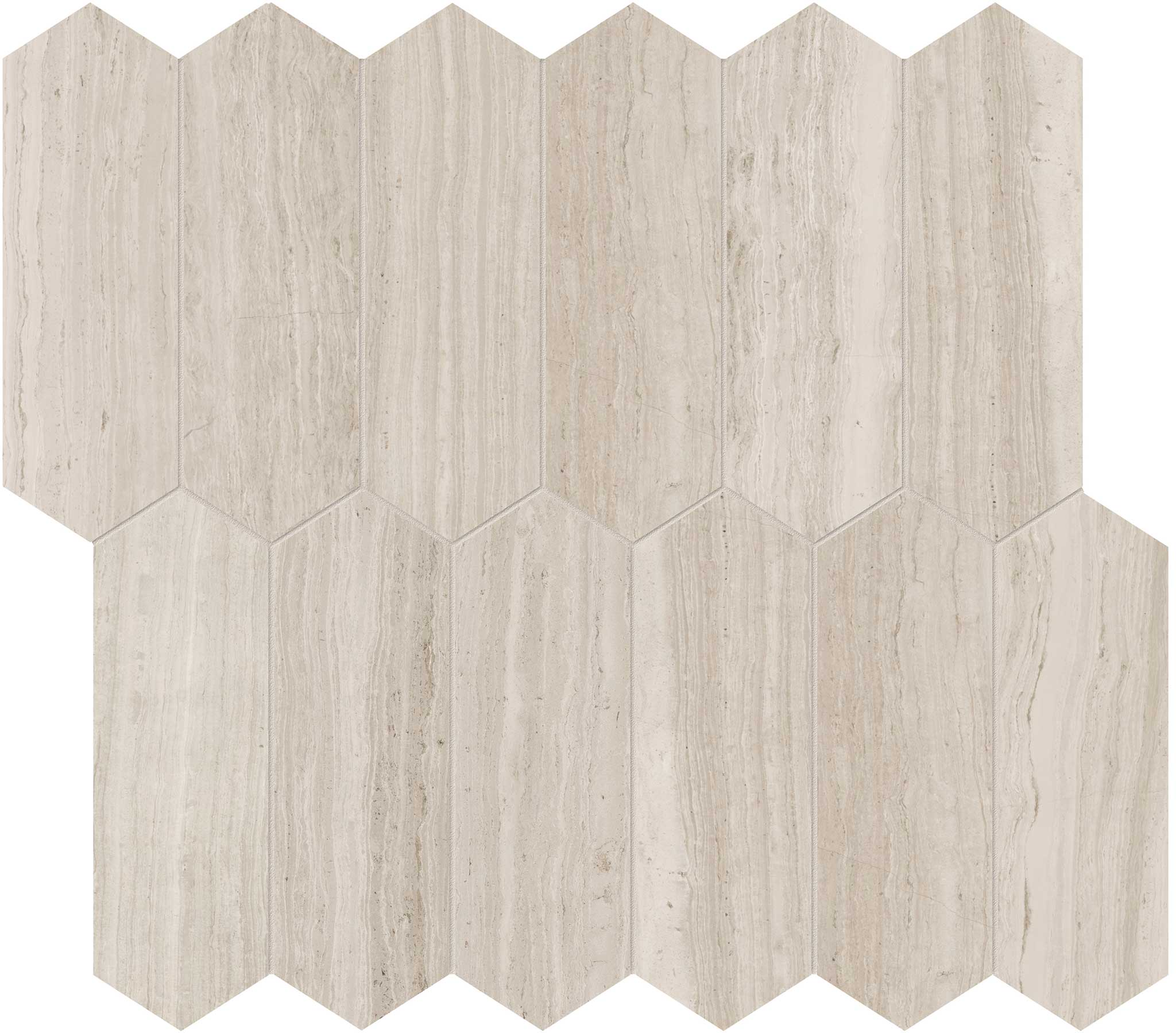 Strada Mist 2x6 Picket Mosaic | Classic Tile Imports