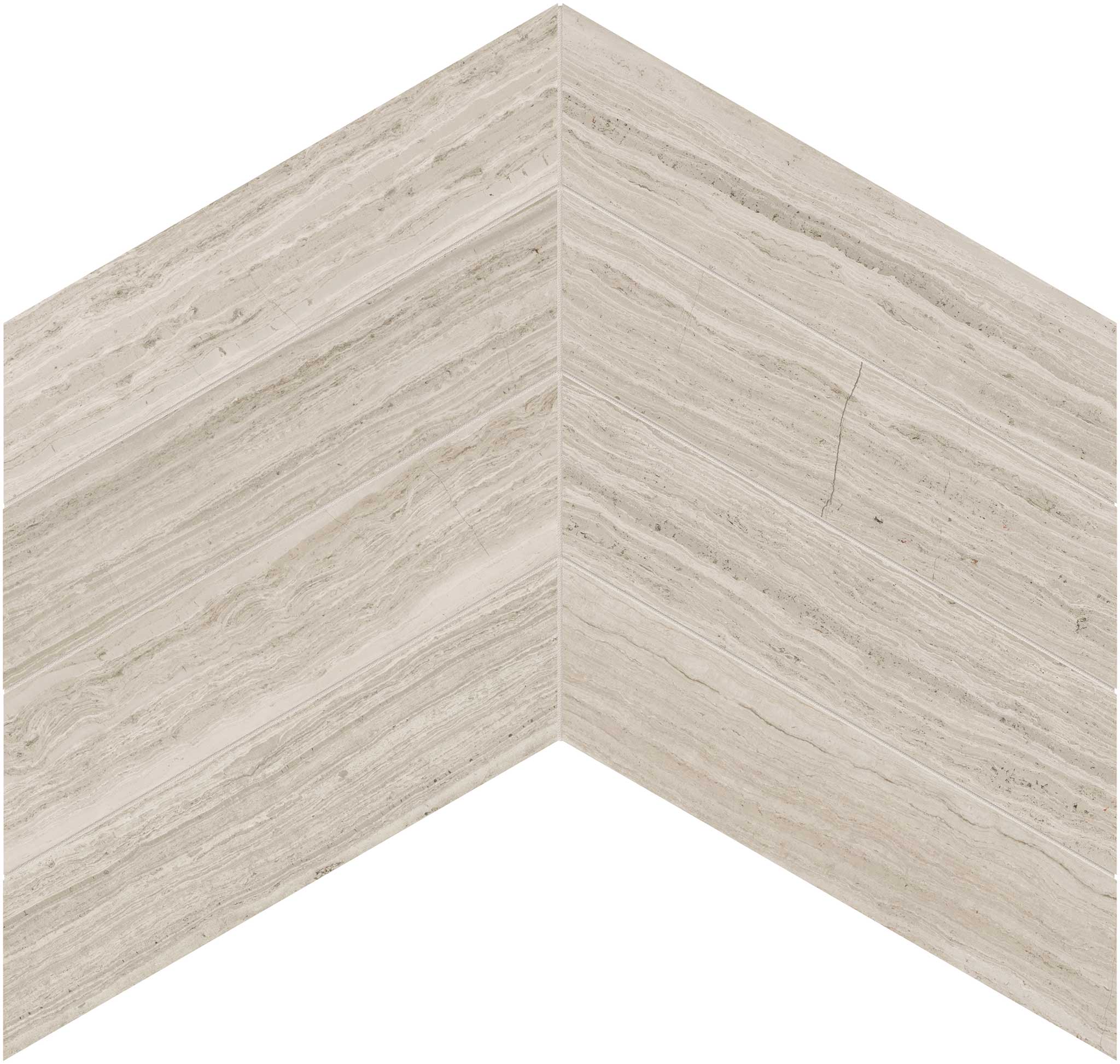 Strada Mist 2x8.5 Chevron Mosaic | Classic Tile Imports