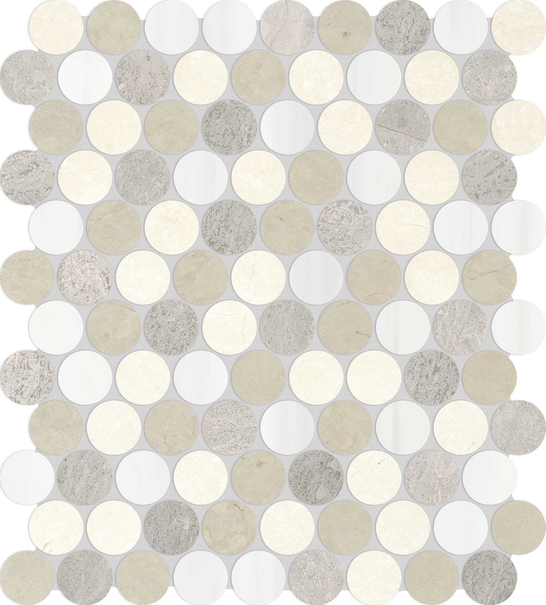 Utopio 1.25 Penny Round Dune Mosaic | Classic Tile Imports