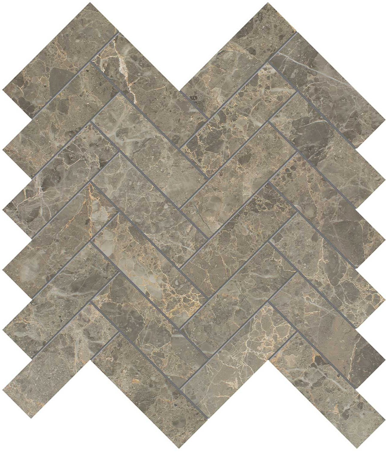 Velutto Ash 1.25x4 Herringbone Mosaic | Classic Tile Imports