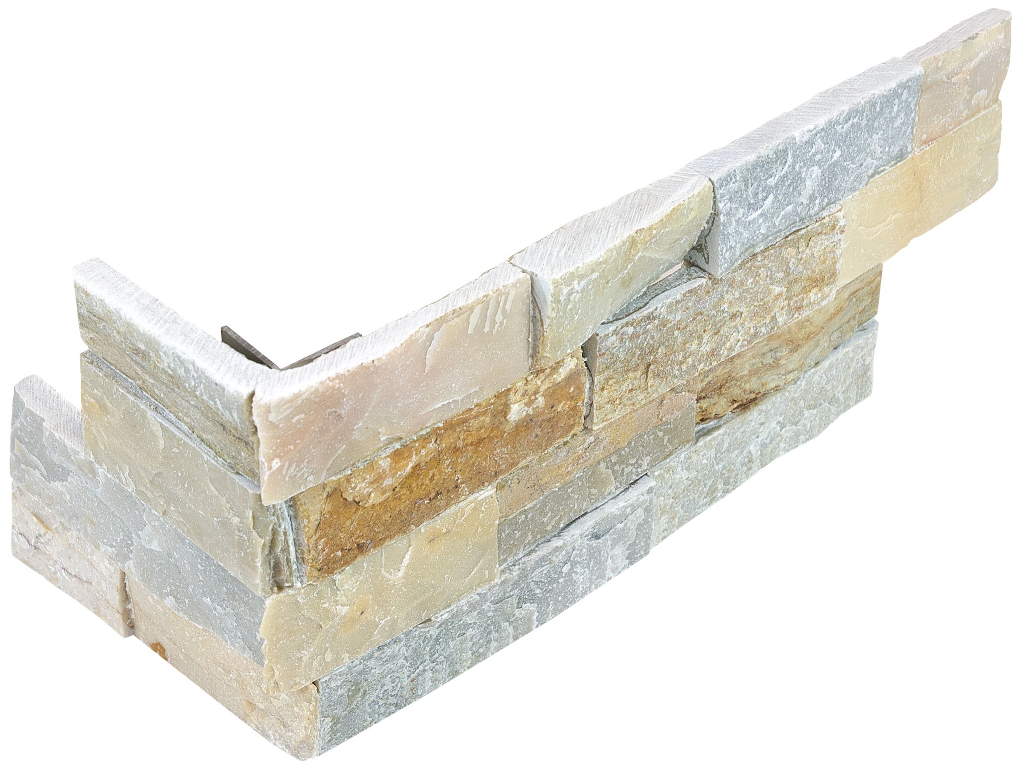 Ledger Stone 6x18 Beach Walk Assembled Corner | Classic Tile Imports