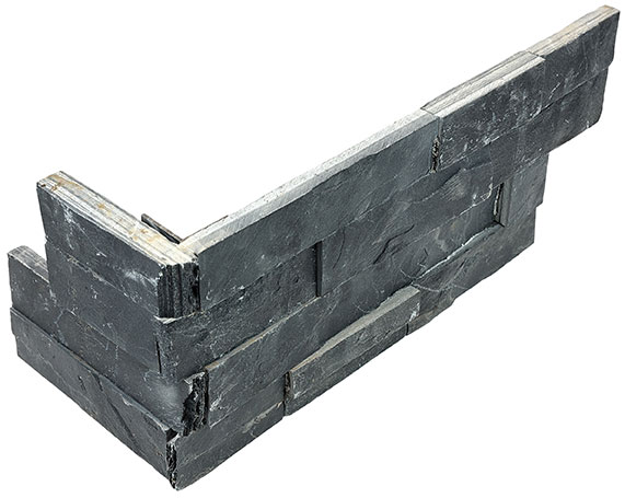 Ledger Stone 6x18 Carbon Assembled Corner | Classic Tile Imports
