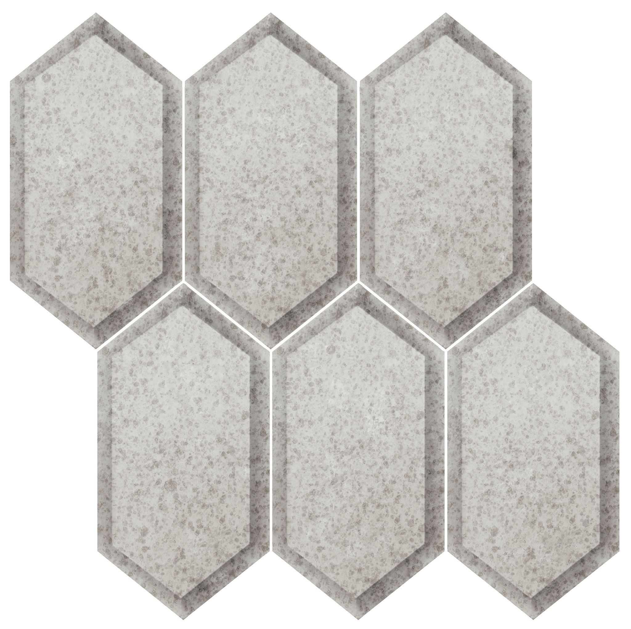 Obsidian Silver Beveled Hexagon Mosaic | Classic Tile Imports