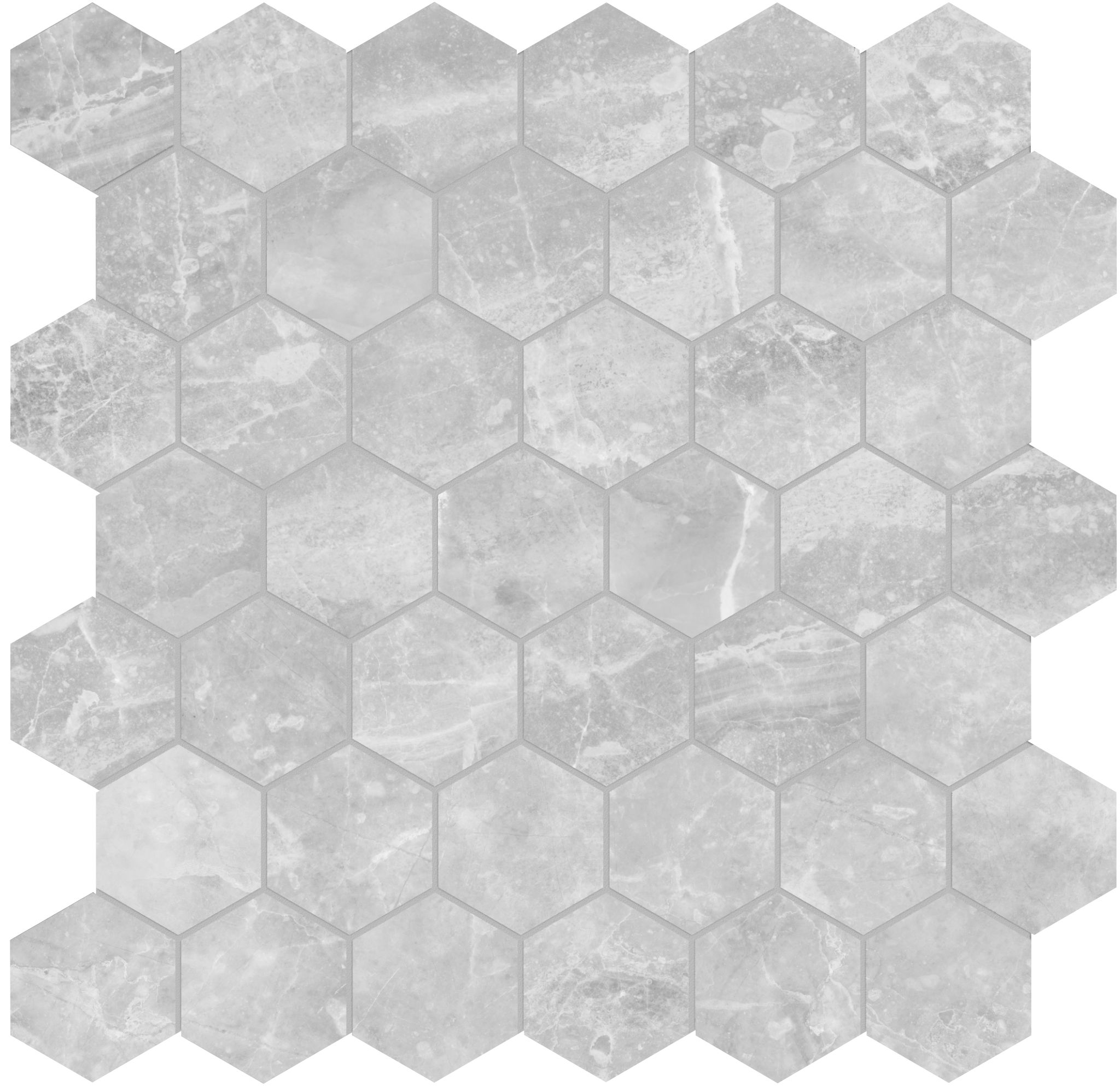 Plata Perla Grigia 2 Hexagon Polished | Classic Tile Imports
